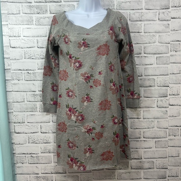 Maurices Floral Tunic Sweatshirt Dress NWT Extra Small - Picture 1 of 8